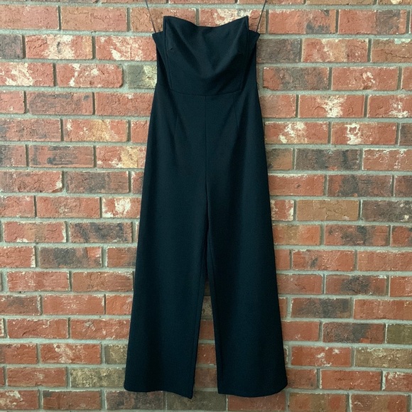 Hello Molly Black Strapless Zipper Jumpsuit - Picture 3 of 9